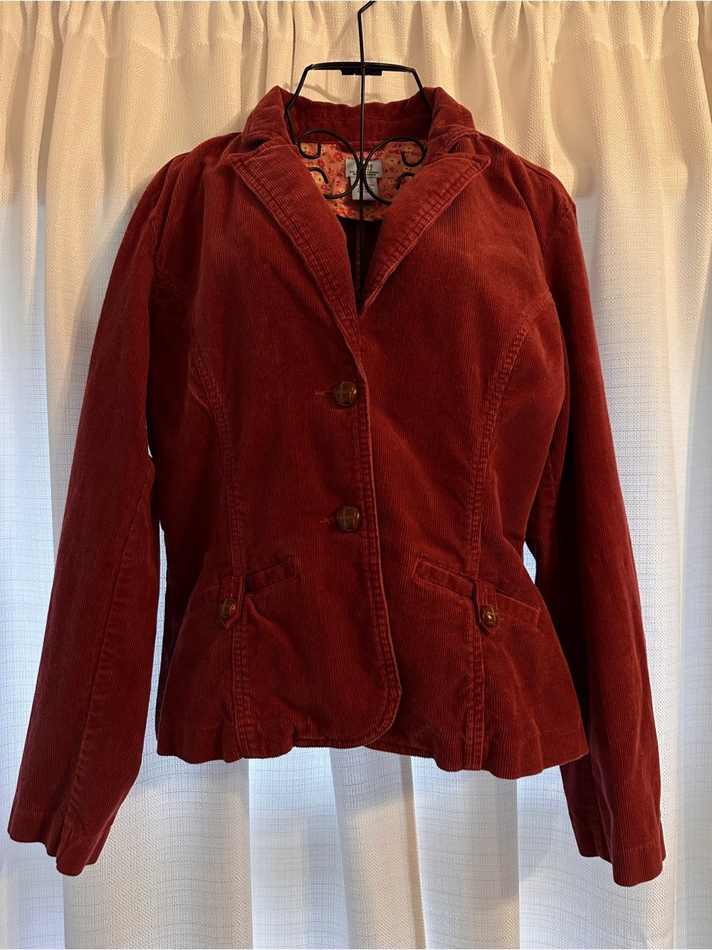 VINTAGE Y2K G.H. Bass Tailored Corduroy Blazer Jacket in Burgundy - Picture 2 of 9
